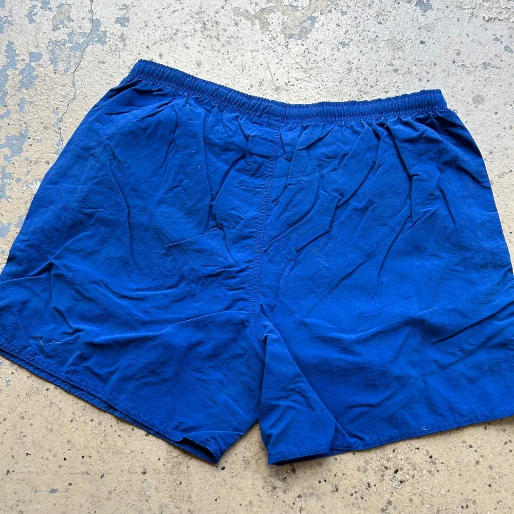 Vintage 90s Quiksilver Blue Nylon Swim Trunks Shorts Mens Large